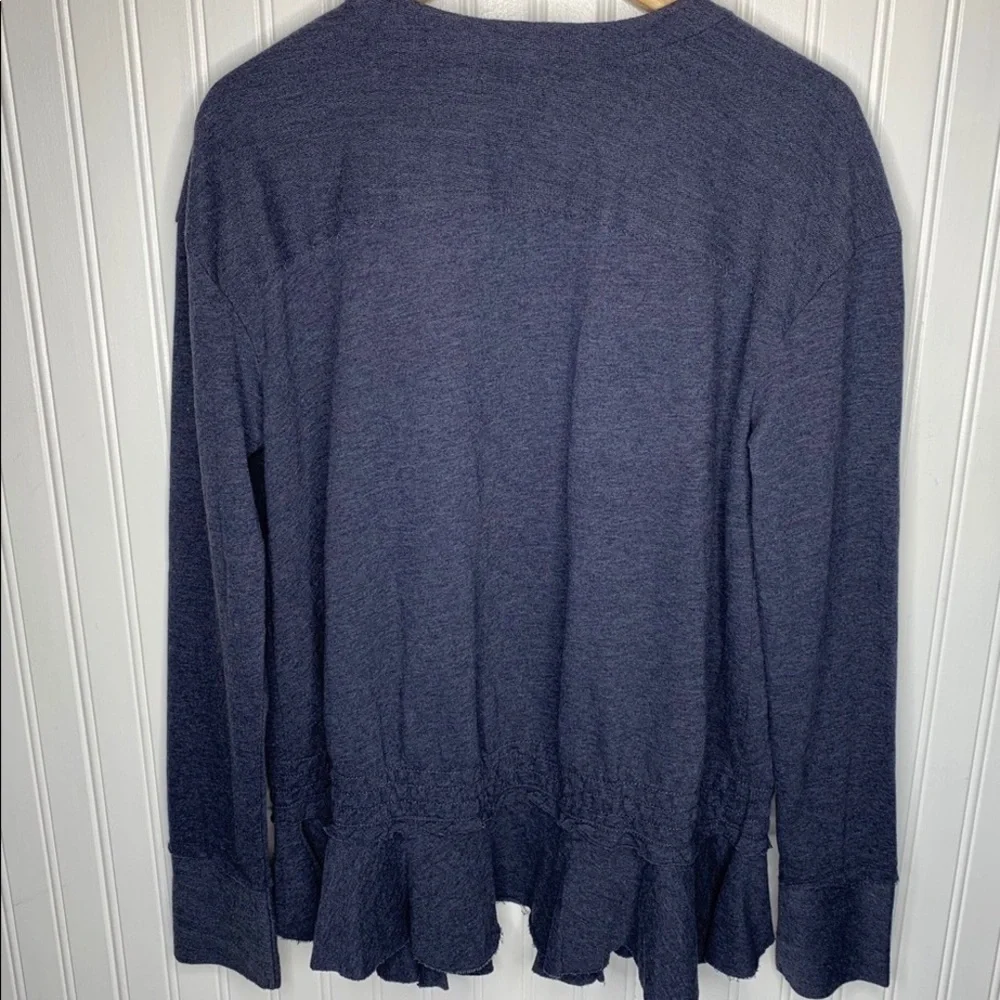 Susina Ruffle Raw Hem Cardigan - Picture 3 of 3
